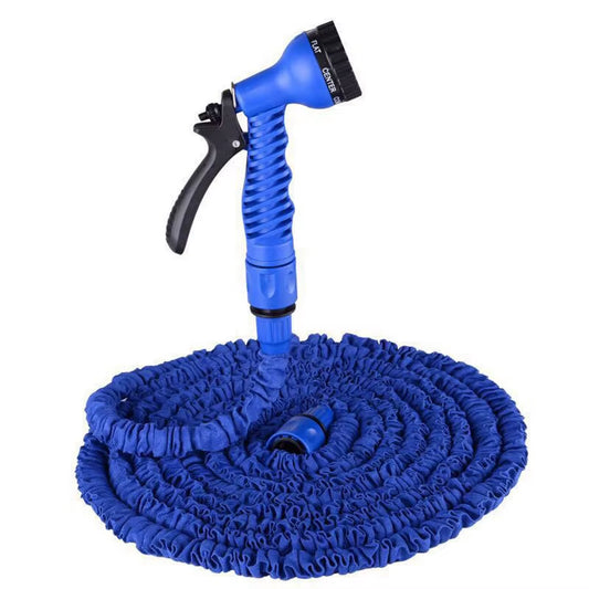 7m.-60m Manguera mágica expandible, diseño ligero, materiales duraderos, 7 funciones de pulverización de agua, pistola, herramientas de riego para el hogar y el jardín.